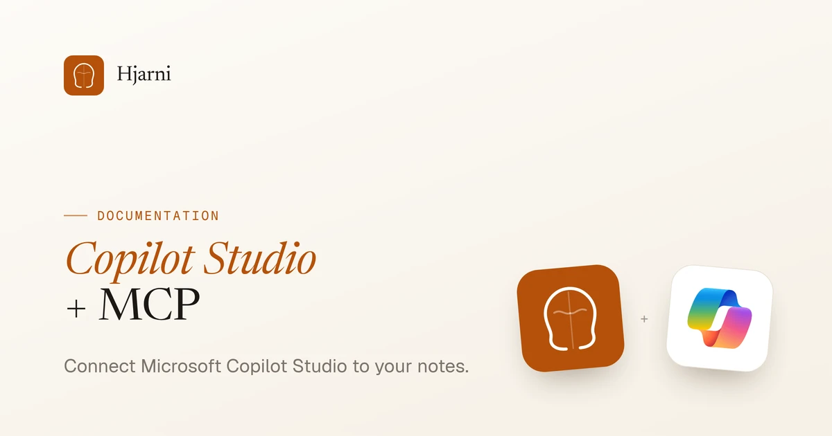 How to Connect Microsoft Copilot Studio to an MCP Server | Hjarni Docs
